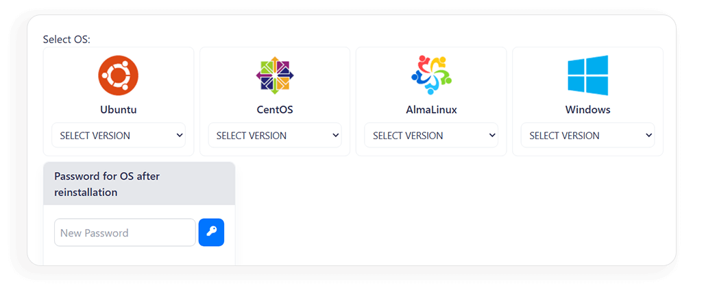 تعویض سیستم عامل سرور مجازی
