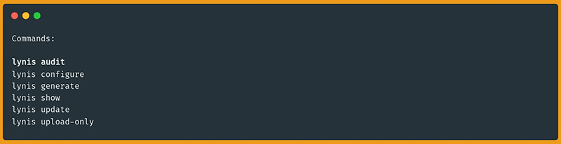 دستور lynis show